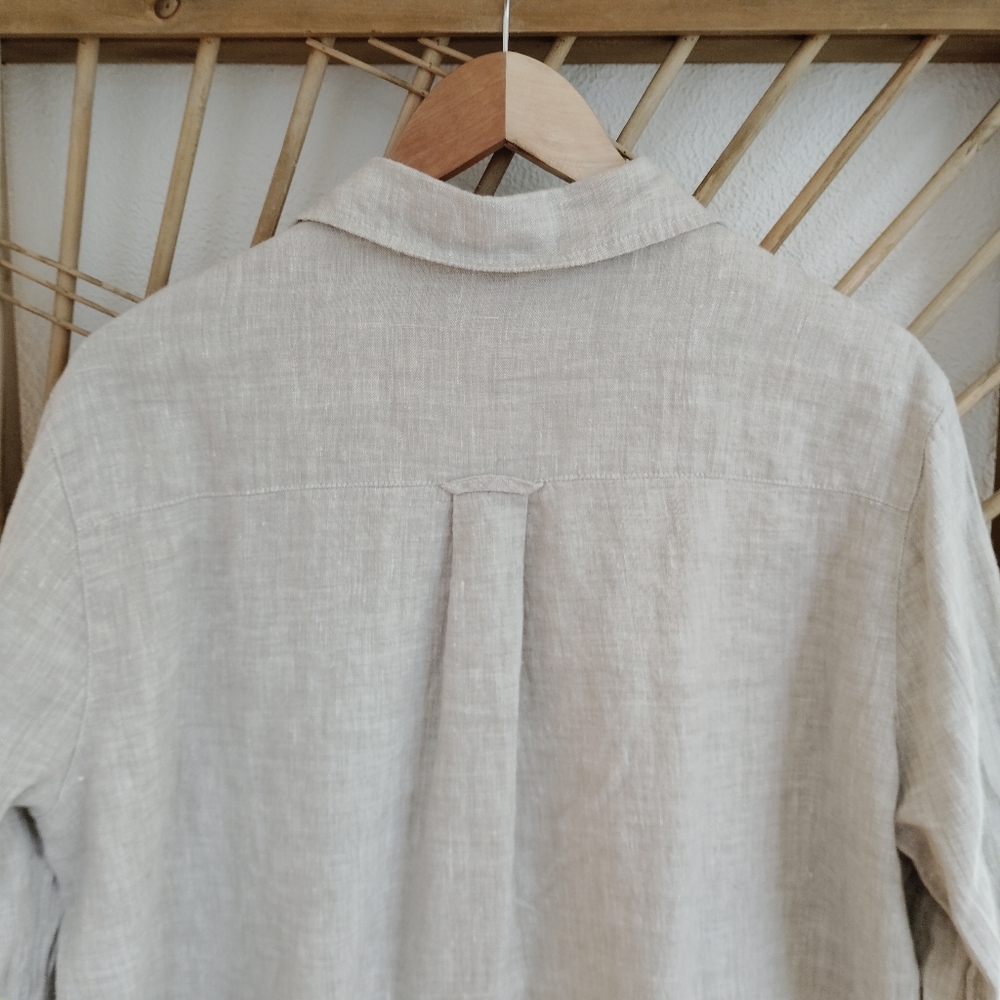 Crown Linen Designs Button Front Shirt / Size Large - Picture 7 of 9